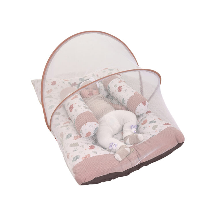 Mom's Baby Kasur Bayi Dakron Dan Kelambu Cloudy Series - Gambar 2